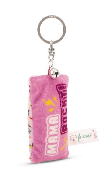 Produktbild: Schl&uuml;sselanh&auml;nger Mini Pl&uuml;schkissen Mama rockt! m. Gl&ouml;ckchen