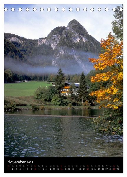 Produktbild: Idyllische Landschaften in Bayern (Tischkalender 2026 DIN A5 hoch), CALVENDO Monatskalender