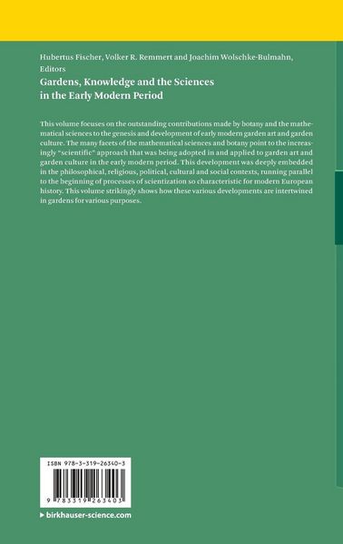 Produktbild: Gardens, Knowledge and the Sciences in the Early Modern Period