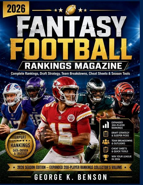 Produktbild: 2026 FANTASY FOOTBALL RANKINGS MAGAZINE
