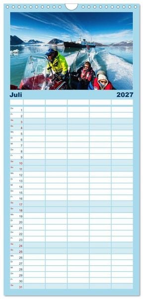 Produktbild: Familienplaner 2027 - Kreuzfahrtpiraten mit 5 Spalten (Wandkalender, 21 x 45 cm) CALVENDO