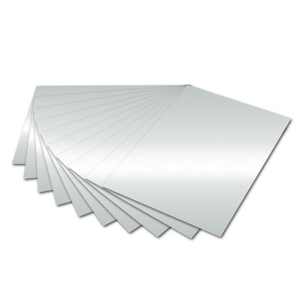 Produktbild: folia Tonzeichenpapier gl&auml;nzend silber 50x70cm 10 Blatt