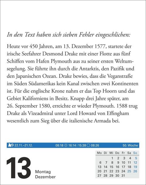 Produktbild: Wissen Tagesabrei&szlig;kalender 2027 - Quizfragen aus Geschichte, Politik, Kultur, Technik und Sport