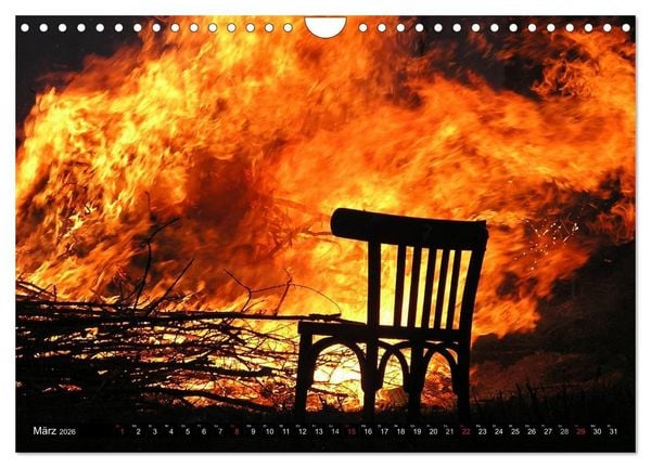Produktbild: Feuer &bull; W&auml;rme, Licht & Gefahr (Wandkalender 2026 DIN A4 quer), CALVENDO Monatskalender