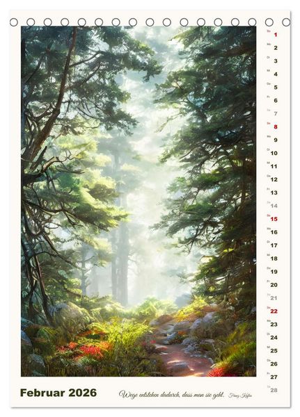 Produktbild: Wege der Fantasie (Tischkalender 2026 DIN A5 hoch), CALVENDO Monatskalender
