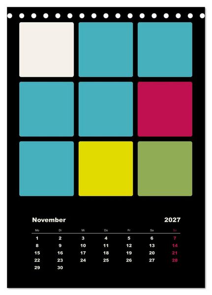 Produktbild: Fotokalender FARBFL&Auml;CHEN (Tischkalender 2027 DIN A5 hoch), CALVENDO Monatskalender
