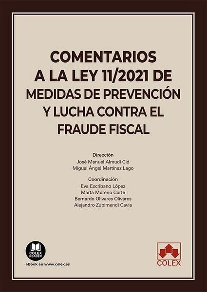 Produktbild: Comentarios a la Ley 11/2021 de medidas de prevenci&oacute;n y lucha contra el fraude fiscal