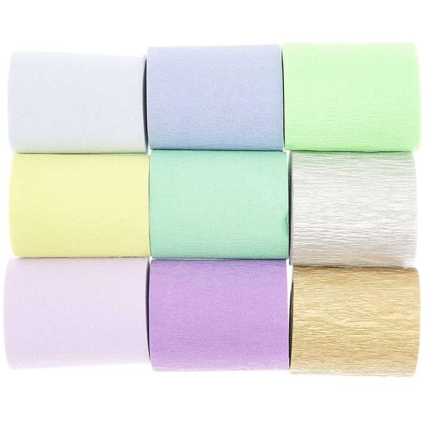 Produktbild: Kreppb&auml;nder, Ozean Mix, MIX, 9 Stk, 5,5 cm x 10 m