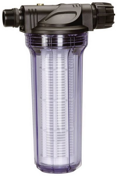 GARDENA 1730-20 Pumpen-Vorfilter, Filter für Gartenpumpe etc., bis 6000 l/h Pumpen-Vorfilter 180 mm 33,25 mm (1') AG, 30,3 mm (1') IG Kunststoff