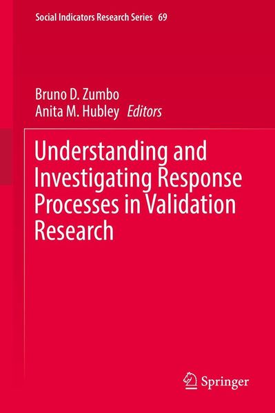 Produktbild: Understanding and Investigating Response Processes in Validation Research