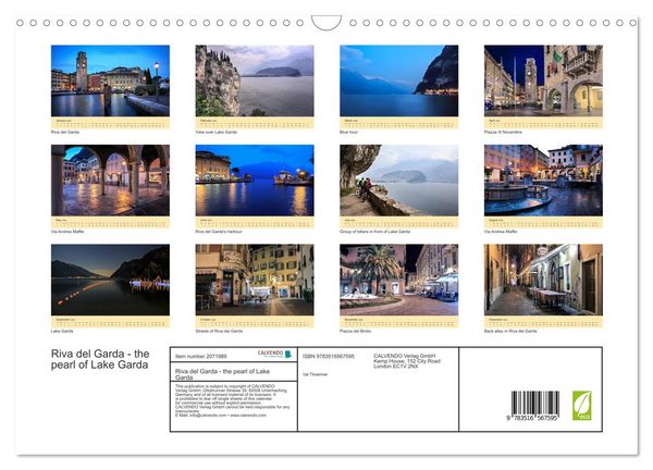 Produktbild: Riva del Garda - the pearl of Lake Garda (Wall Calendar 2026 DIN A3 landscape), CALVENDO 12 Month Wall Calendar