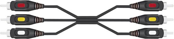 Produktbild: SpeaKa Professional Composite Cinch AV Anschlusskabel [3x Cinch-Stecker - 3x Cinch-Stecker] 10 m Schwarz