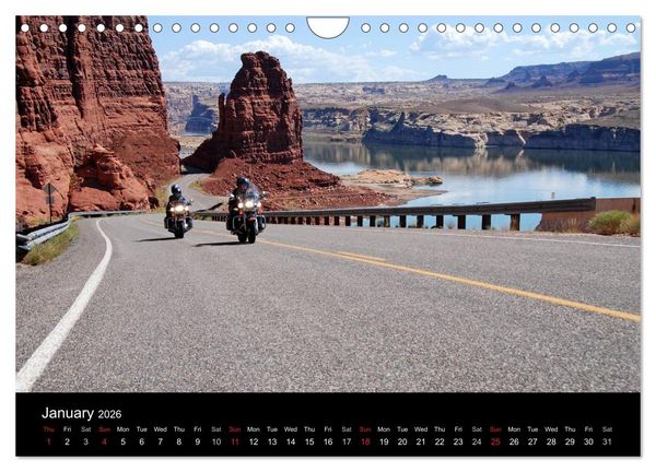 Produktbild: Riding the Wild West - America's Backroads by Motorcycle (Wall Calendar 2026 DIN A4 landscape), CALVENDO 12 Month Wall Calendar