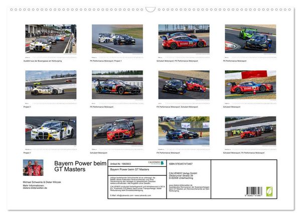 Produktbild: Bayern Power beim GT Masters (Wandkalender 2026 DIN A2 quer), CALVENDO Monatskalender