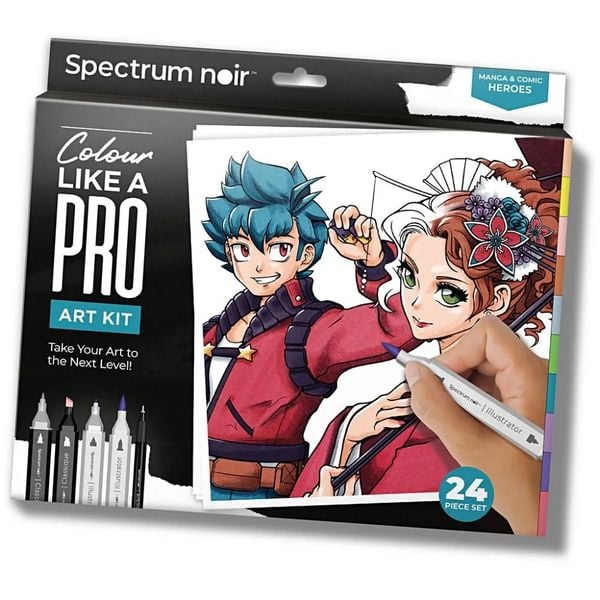 Produktbild: Spektrum Noir/Fan Art DIY Sets Zeichnen Kreativ Set Illustration, sortierte Farben, Manga- und Comic-Helden, 1 Packung