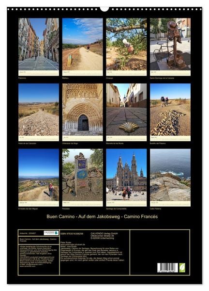 Produktbild: Buen Camino - Auf dem Jakobsweg - Camino Franc&eacute;s (Wandkalender 2026 DIN A2 hoch), CALVENDO Monatskalender