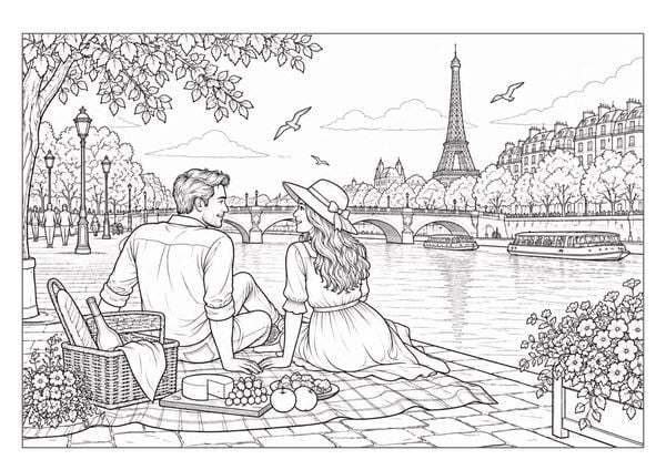 Produktbild: Tr&egrave;s Fran&ccedil;ais &ndash; Frankreich Malbuch f&uuml;r Erwachsene mit 70 sch&ouml;nen Ausmalmotiven