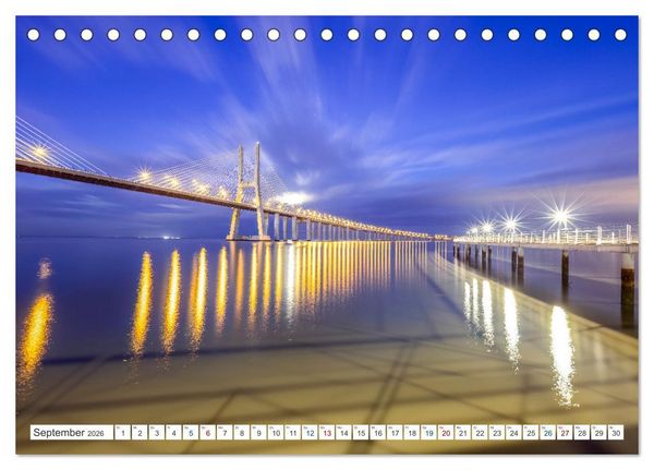 Produktbild: Eine Stadt voller Charme - Lissabon (Tischkalender 2026 DIN A5 quer), CALVENDO Monatskalender