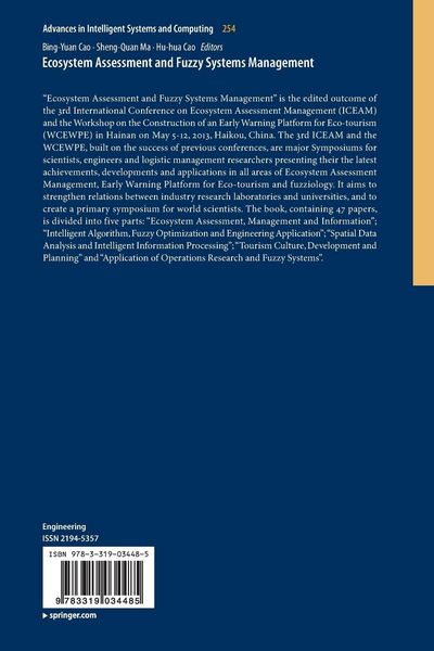 Produktbild: Ecosystem Assessment and Fuzzy Systems Management