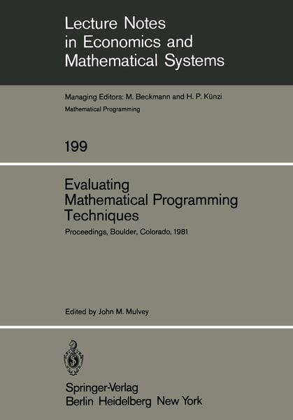 Produktbild: Evaluating Mathematical Programming Techniques