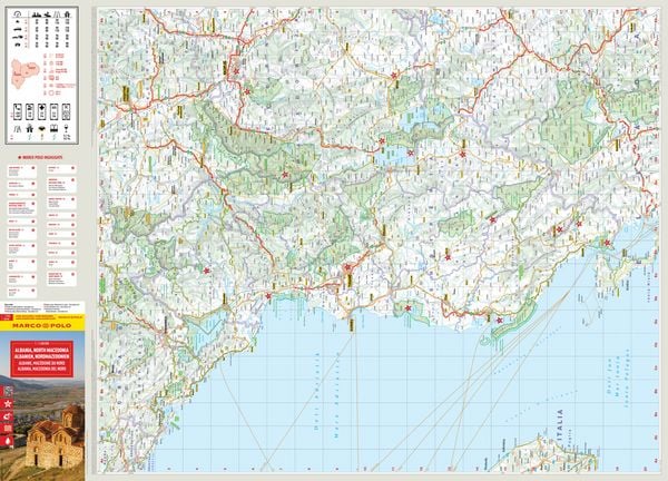 Produktbild: MARCO POLO Reisekarte Albanien, Nordmazedonien 1:450.000