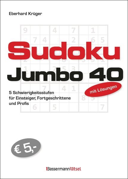Sudokujumbo 40, Taschenbuch von Eberhard Krüger, Bassermann, 9783809449812