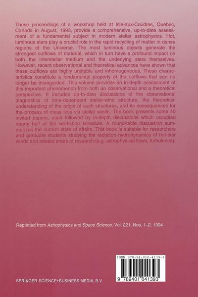 Produktbild: Instability and Variability of Hot-Star Winds
