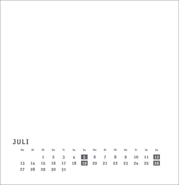 Produktbild: Premium-Bastelkalender weiß groß 2026