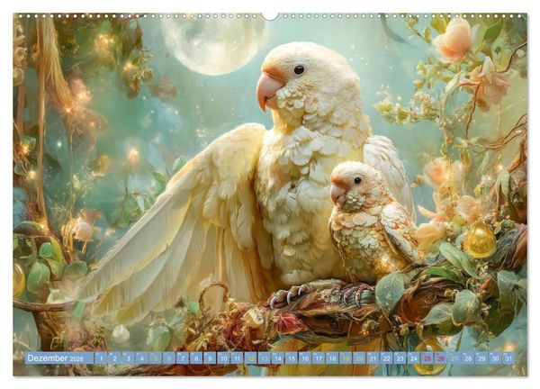 Produktbild: Tierparadies - Tierische Fantasiewelten (hochwertiger Premium Wandkalender 2026 DIN A2 quer), Kunstdruck in Hochglanz