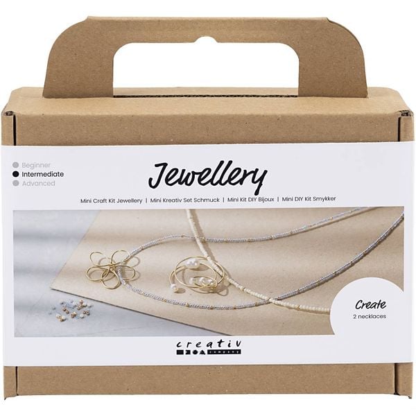 Produktbild: Creativ Company Mini Kreativ Set Schmuck, Halskette mit Drahtanh&auml;nger, Vergoldet