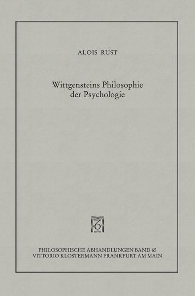 Produktbild: Wittgensteins Philosophie der Psychologie