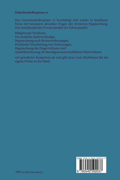 Produktbild: Gutachtenkolloquium 10