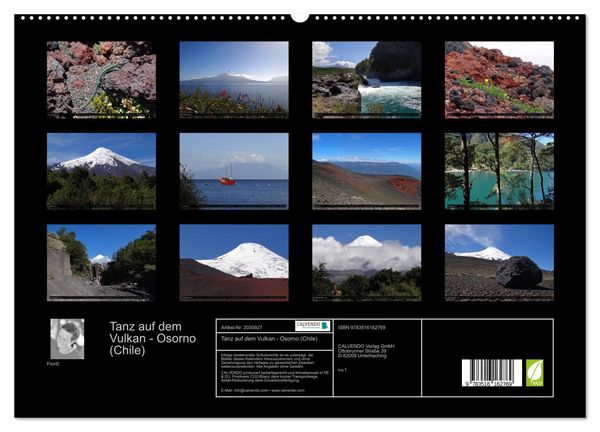 Produktbild: Tanz auf dem Vulkan - Osorno (Chile) (hochwertiger Premium Wandkalender 2026 DIN A2 quer), Kunstdruck in Hochglanz