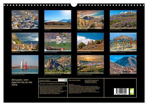 Produktbild: Abruzzen, vom Apennin bis an die Adria (Wandkalender 2026 DIN A3 quer), CALVENDO Monatskalender