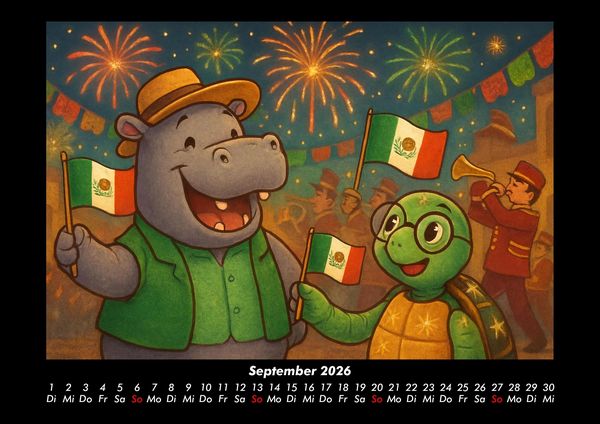 Produktbild: Sash & Taz - Abenteuer in Mexiko 2026 Fotokalender DIN A3