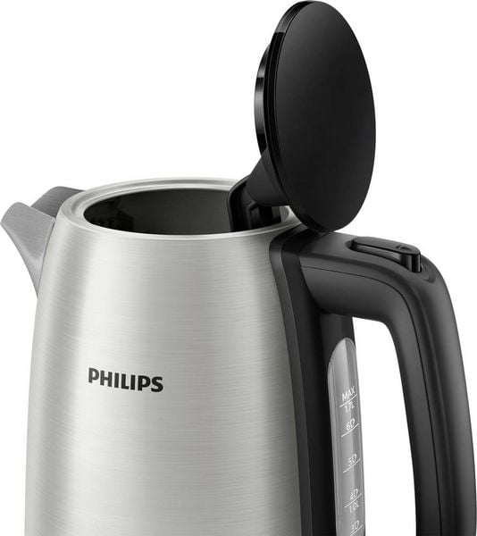 Produktbild: Philips Home HD9350/90 Daily Wasserkocher Edelstahl, Schwarz Fassungsverm&ouml;gen: 1.7 l