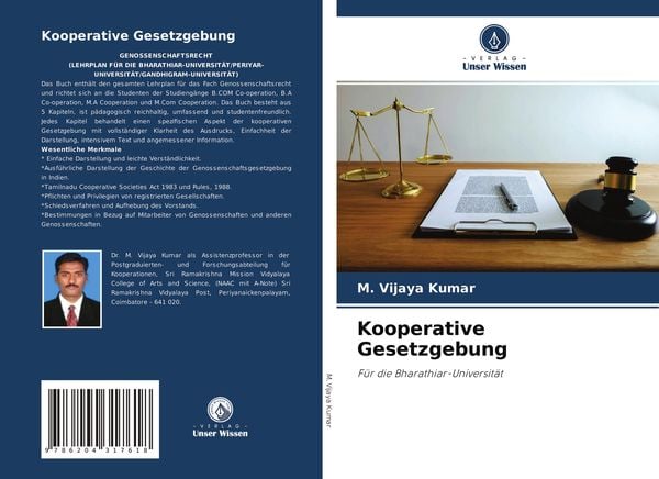Kooperative Gesetzgebung, Taschenbuch von M. Vijaya Kumar, Verlag Unser Wissen, 9786204317618