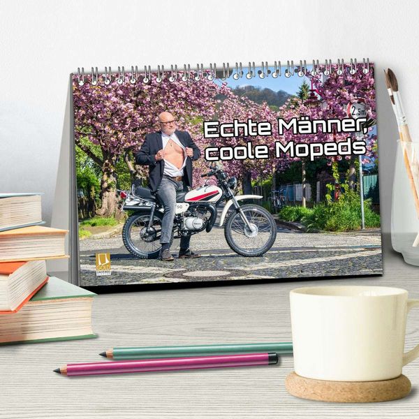 Produktbild: Echte M&auml;nner, coole Mopeds (Tischkalender 2027 DIN A5 quer), CALVENDO Monatskalender