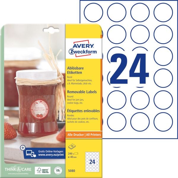 AVERY® ZWECKFORM Universal-Etiketten wiederablösbar