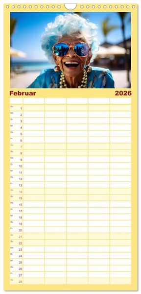 Produktbild: Familienplaner 2026 - Zeit f&uuml;r Party mit 5 Spalten (Wandkalender, 21 x 45 cm) CALVENDO