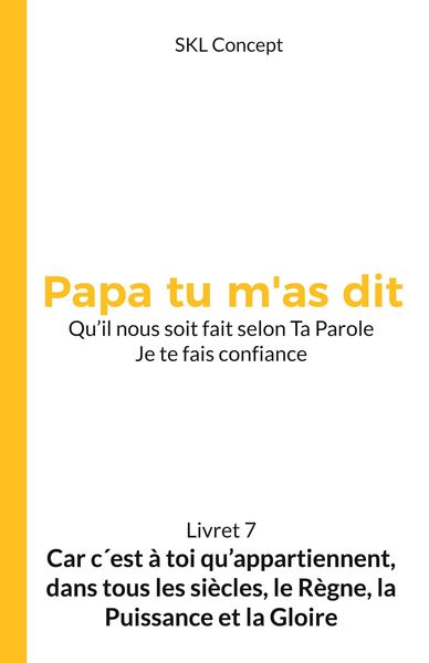 Produktbild: Car c'est &agrave; toi qu'appartiennent, dans tous les si&egrave;cles, le r&egrave;gne, la puissance et la gloire