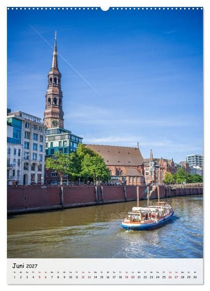 Produktbild: Hamburg - Hanseatische Eleganz (hochwertiger Premium Wandkalender 2027 DIN A2 hoch), Kunstdruck in Hochglanz