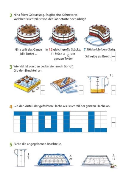 Produktbild: Bruchrechnen ab 6. Klasse, A5-Heft