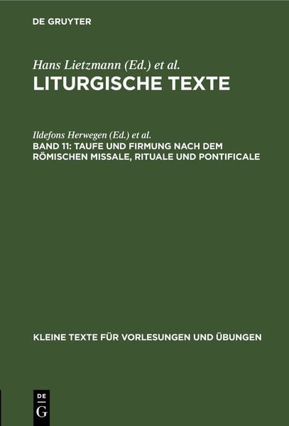 Produktbild: Taufe und Firmung nach dem r&ouml;mischen Missale, Rituale und Pontificale