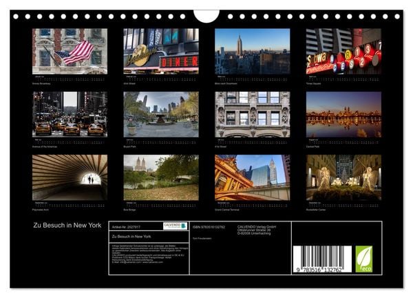 Produktbild: Zu Besuch in New York (Wandkalender 2026 DIN A4 quer), CALVENDO Monatskalender