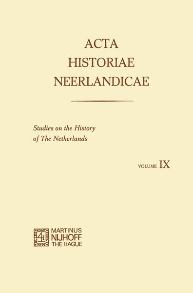 Produktbild: Acta Historiae Neerlandicae IX