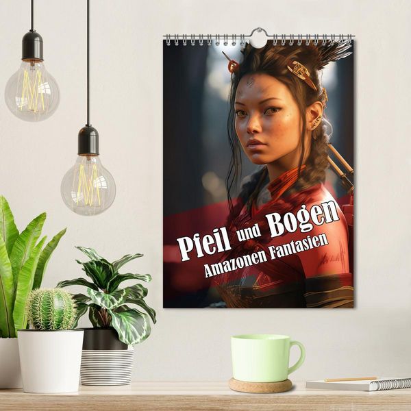 Produktbild: Pfeil und Bogen Amazonen Fantasien (Wandkalender 2026 DIN A4 hoch), CALVENDO Monatskalender