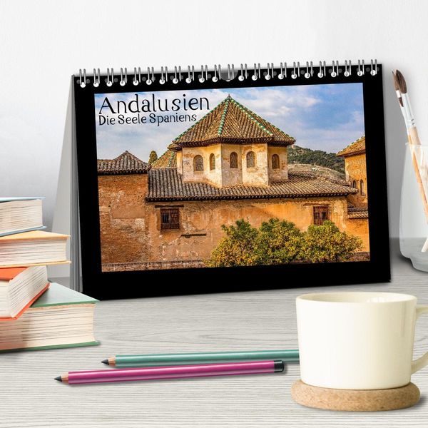 Produktbild: Andalusien - Die Seele Spaniens (Tischkalender 2026 DIN A5 quer), CALVENDO Monatskalender