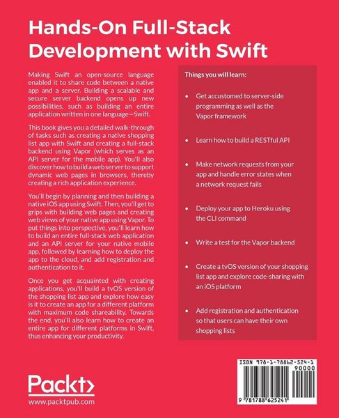 Produktbild: Hands-On Full-Stack Development with Swift