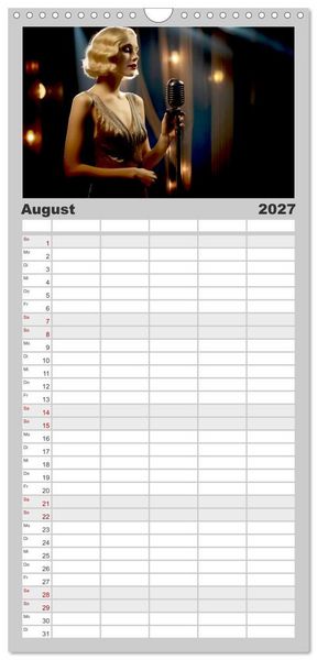 Produktbild: Familienplaner 2027 - Die Stimme der Leidenschaft mit 5 Spalten (Wandkalender, 21 x 45 cm) CALVENDO